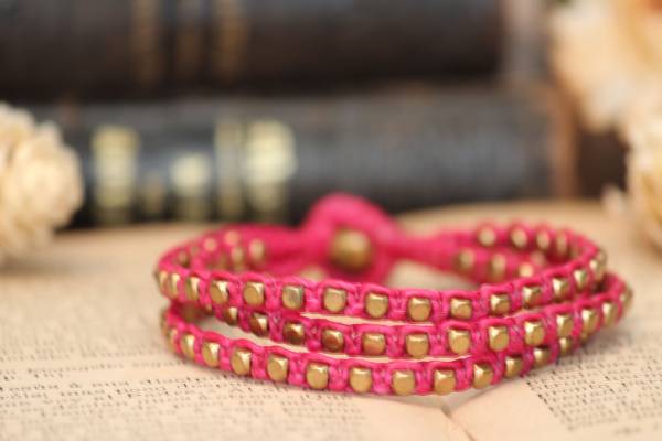 ♪新入荷♪WAXCORDブラスビーズ3連ブレスレットA拍卖