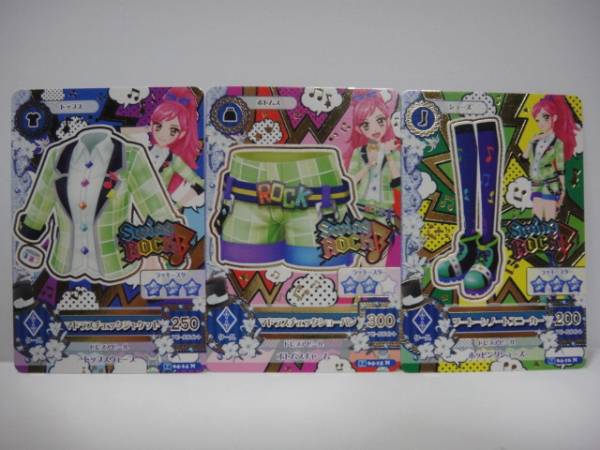 アイカツ2014第4弾 マドラスチェックジャケット等コーデ3枚拍卖