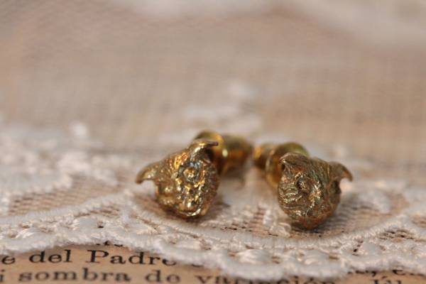 ★新入荷★♪アンティーク風 ブラスやぎピアス♪拍卖