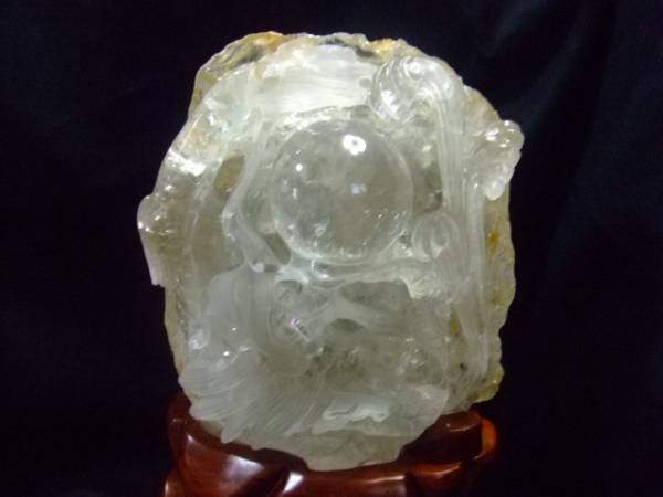 開運天然水晶 縁起 特価癒しのストーンパワー 龍の彫刻 送料無料 【Pza】拍卖