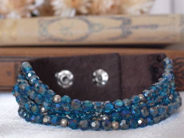 ♪新入荷♪ラインストーン&レザーブレスレット拍卖