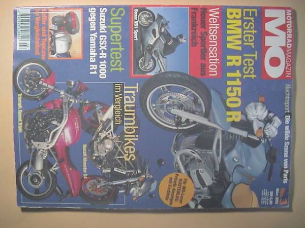 洋書 MO MOTORRAD MAGAZIN 2001 No.3 BMWR1150R YZR GSX-R 他拍卖