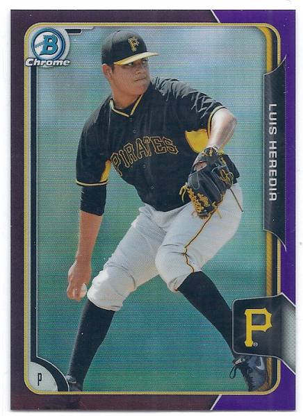 2015 Bowman Chrome Luis Heredia Purple Refractor /250拍卖