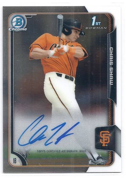 2015 Bowman Chrome Draft Chris Shaw Auto拍卖