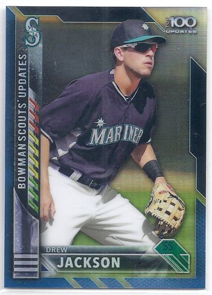 2016 Bowman Chrome Drew Jackson Scouts' Update Blue Ref /150拍卖