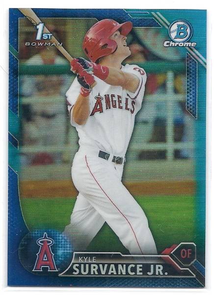 2016 Bowman Chrome Kyle Survance Jr. Blue Refractor /150拍卖