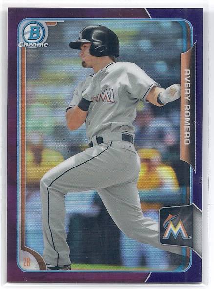 2015 Bowman Chrome Draft Avery Romero Purple Refractor /250拍卖