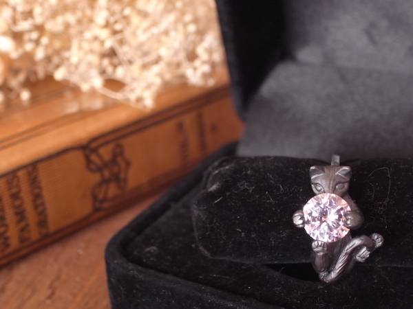 ◆新入荷◆ネコ・CATジルコニアリングL拍卖