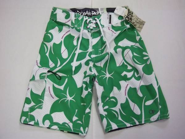 新品■オーシャンパシフィック サーフパンツ■33■緑系■OP拍卖
