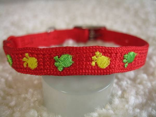 ★同梱お得★♯ソフトSー№4・足跡マーク・鈴付き・赤♪拍卖