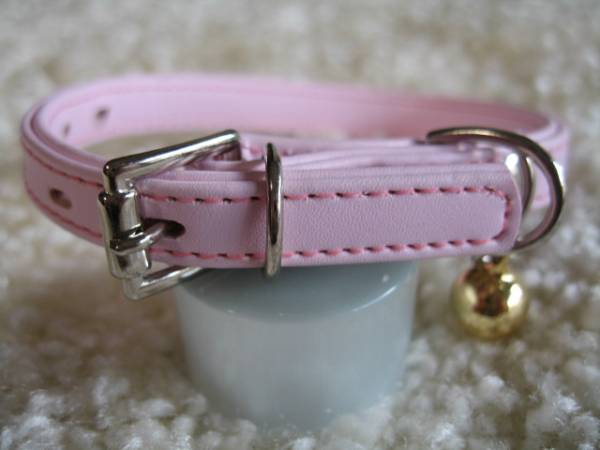 ★同梱お得★♯12Sー№1・レザーカラー・鈴付き・ピンク♪拍卖