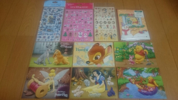 ディズニー シール ポストカード Xmasオルゴールカード 計10点!拍卖