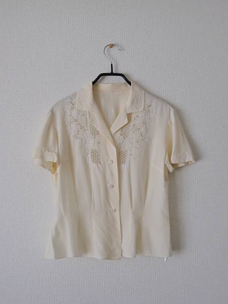 ヴィンテージ スワトウ風シルク刺繍ブラウス拍卖