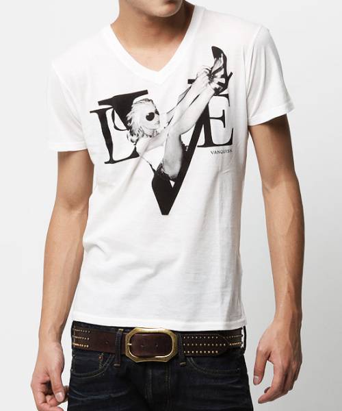 新品半袖TシャツL【VANQUISH LOVEフォトVGC517白】拍卖