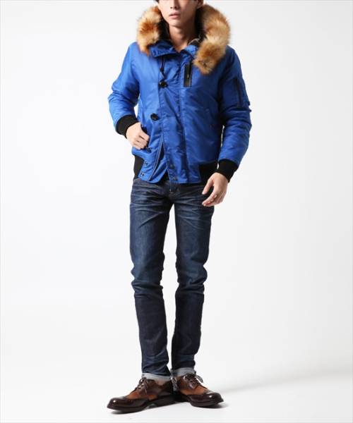 新品未使用VJJ2171サイズL【VANQUISH N-2Bミリタリージャケット ロイヤルブルー】フライトジャケット アウター N-3B M-65 MA1 メンズ 拍卖