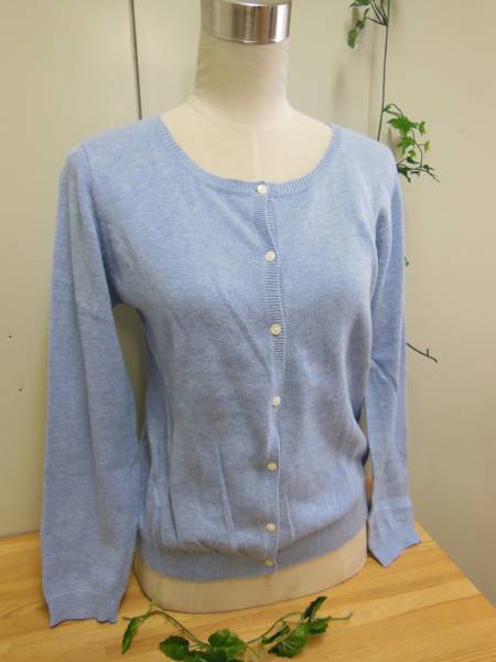 ■SM2*サマンサモスモス■コットンニットカーディガン 青拍卖