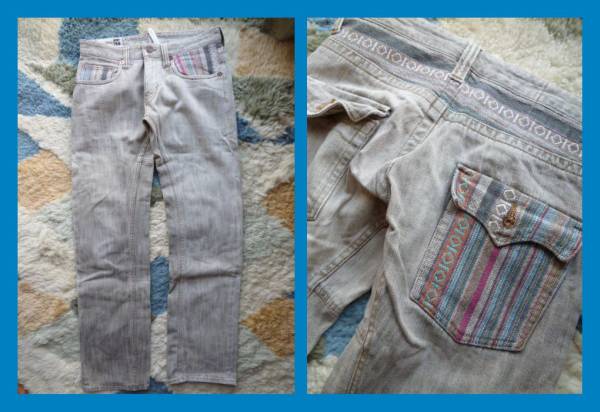 ネイティブ柄 エスニック デニム ジーンズ 即決あり 早い者勝ち拍卖