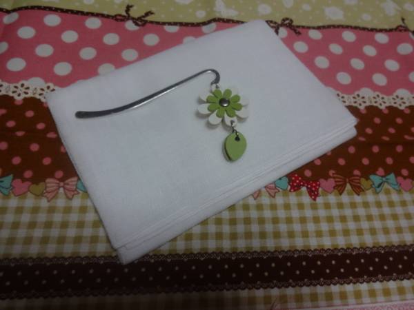 cache*cache マーガレット ブックマークしおりhandmade 白-緑拍卖