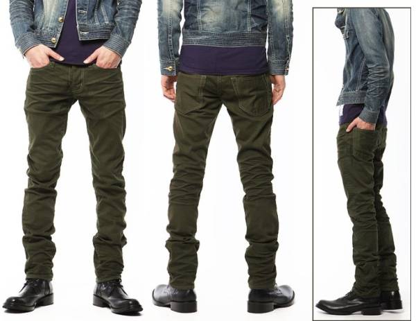 新品未使用VJP2050 w32日本製Made in Japan【VANQUISH ソリッド タイトフィットカラーストレートデニムカーキ】ジーンズ メンズ 紳士拍卖