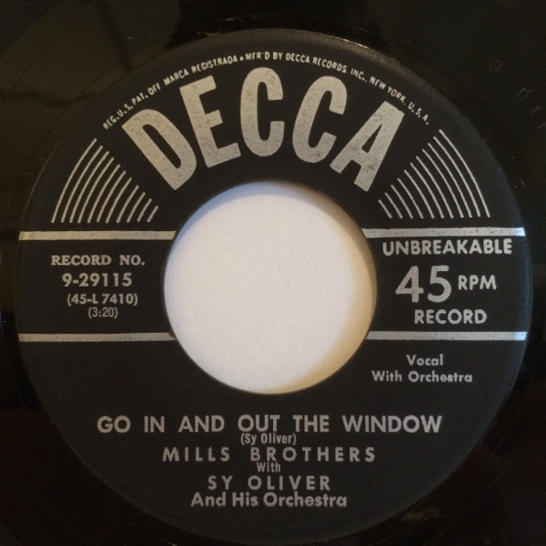 US Orig MILLS BROTHERS WITH SY OLIVER 7inch SWING ロカビリー拍卖