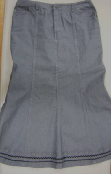 サラブランド ストレッチロングスカート ブルーグレー色 3拍卖