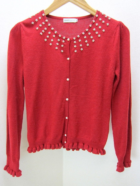 ■アースミュージック&エコロジー/EARTHニットカーディガンM■AD拍卖