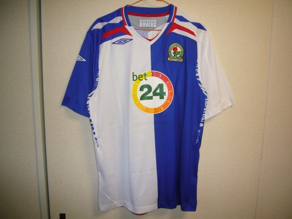 アンブロ ブラックバーンユニフォーム青白 XLサイズ拍卖