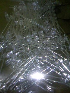 3mm LED ホワイト 100発&12V用抵抗 12000mcd拍卖