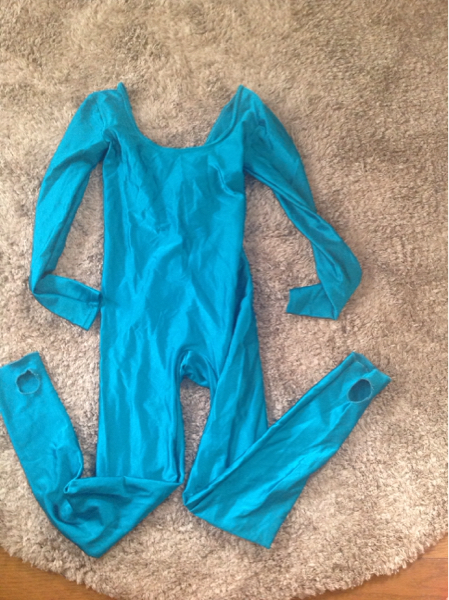 鮮やかエメラルドグリーンのロングスリーブユニタードS USED拍卖