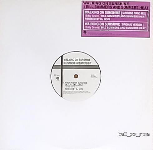 ★☆Bill Summers & Summers Heat「Walking On Sunshine (Sunshine Piano Mix) (Original Version)」DJ Nori☆★5点以上で送料無料!!!拍卖