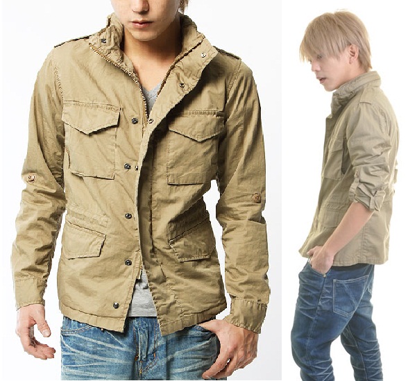 新品未使用VJJ2087サイズL【VANQUISH M-65ミリタリージャケットベージュ】N-2B N-3B MA1 フライトジャケット メンズ 紳士拍卖