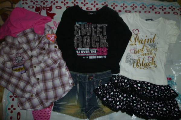 新品XOXOパンツWAIWAI長袖Tシャツ、スカート120cm5点セット拍卖