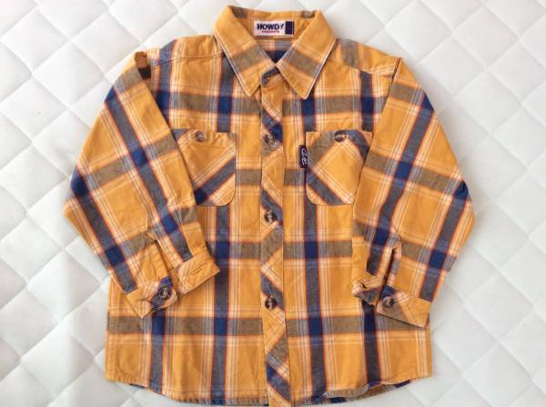★ 美品 HOWDY しっかり生地 長袖シャツ 95cm ★ 拍卖