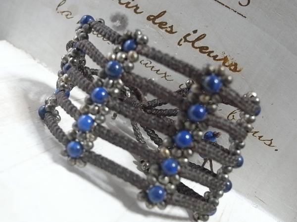 ★新入荷★ラピスラズリ&ブラスビーズブレスレット拍卖