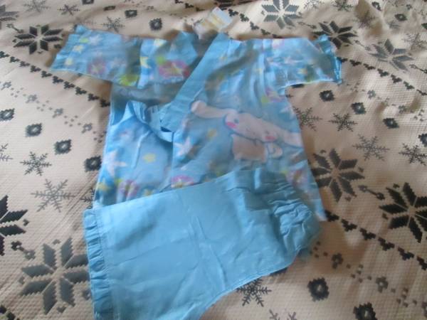 ☆新品♪シナモンかわいい甚平水色100cm☆拍卖