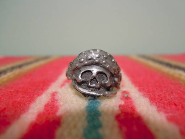 ビンテージ スカル バイカーリング hotrod ハーレー ドクロ拍卖