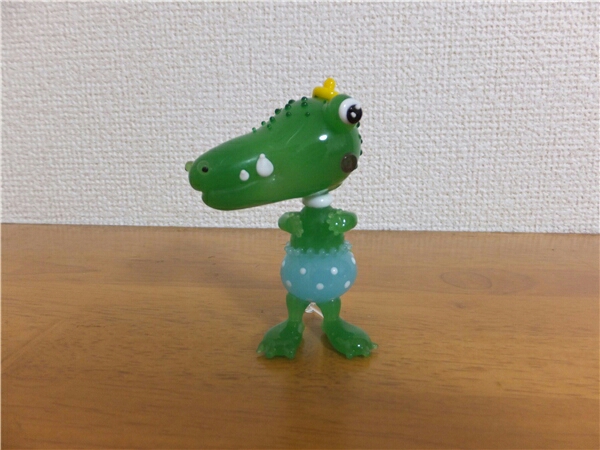 人気作家 岩崎智子 ガラス細工 かわいいワニくん拍卖