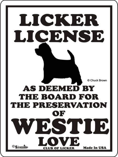 ●ウェスティ リッカーライセンスサイン 他犬種も多数有り●拍卖