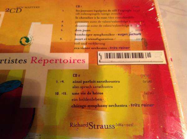 新品 2CD ライナー リヒャルト シュトラウス  RCA ビクターオーケストラ シカゴ交響楽団拍卖