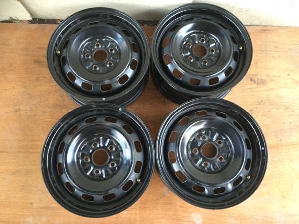 ★ 鉄ホイール 14×5.5JJ PCD100 5穴 4本 14インチ 中古品 ★拍卖