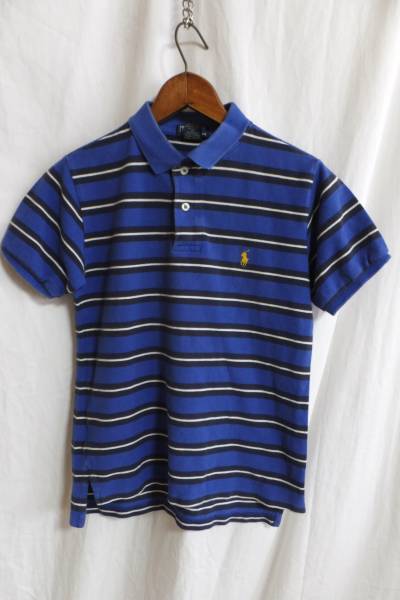 ☆☆送料無料☆☆Ralph Lauren☆ラルフ☆鹿の子ボーダーポロ☆半袖☆ウーマンS☆z20拍卖