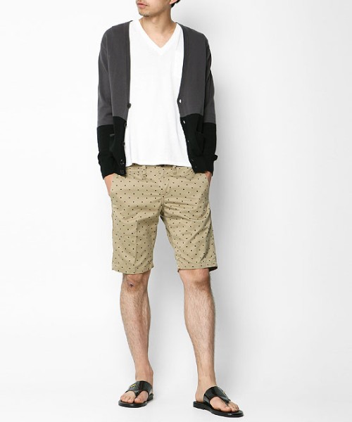 新品未使用VJP5026 w34【VANQUISH ドットチノショーツ】ベージュハーフショートパンツ半ズボンメンズ紳士拍卖
