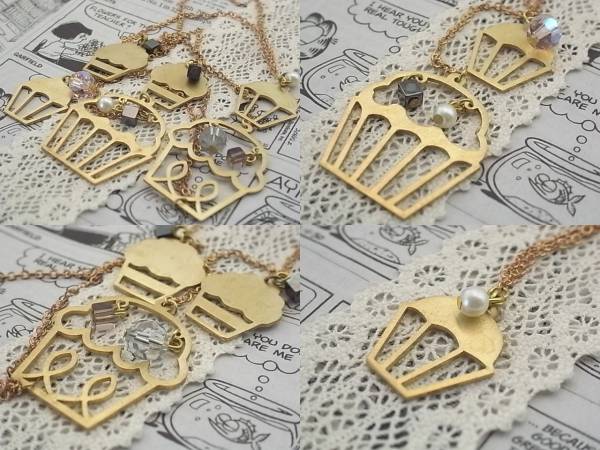 ◆新品◆真鍮 sweets cupcake スィーツネックレス拍卖