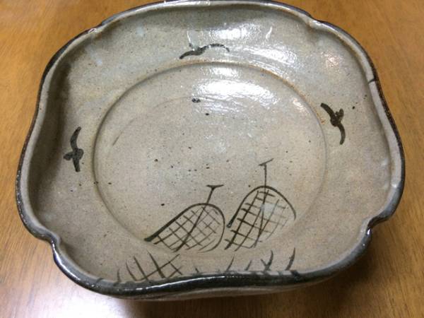 鉢 唐津焼 絵唐津鉢(角型) 小島喜昭 1拍卖