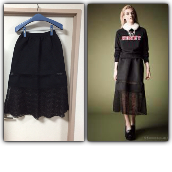 ハニーミーハニー Honey mi honey ローズレースロングスカート拍卖