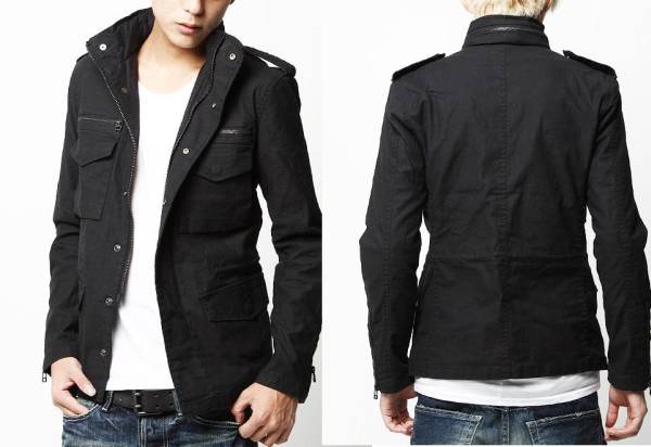 新品未使用VJJ2071サイズS【VANQUISH M-65長袖ジャケット ブラック黒】N-2B N-3B MA1 ミリタリージャケット フライトジャケット メンズ拍卖