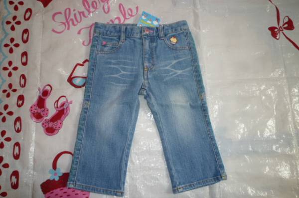 新品タグ付きエンジェルブルーデニムパンツ110cm拍卖