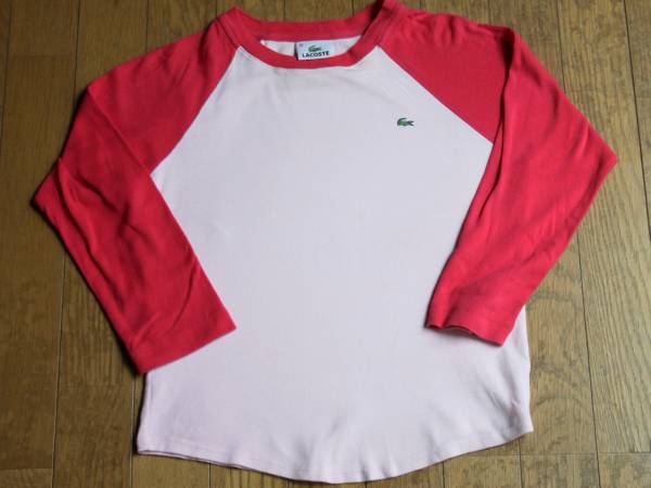 美品●LACOSTEラコステ●長袖Tシャツ●フランス製●サイズ38拍卖