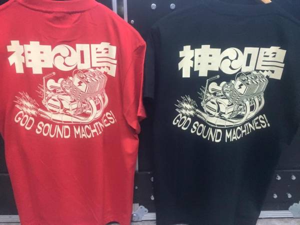 神鳴オリジナルGOD SOUND MACHINES!Tシャツ 250SS 350SS KH400 KH250 神鳴エンヂニアリング 400SS 500SS 750SS マッハ カワサキ 旧車拍卖