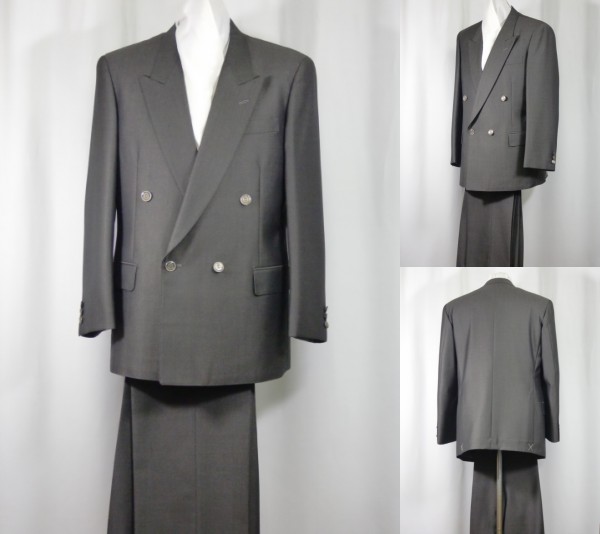 ★☆ A7-84 W4B×1 ピーク衿スーツ 新品 秋冬 茶 日本製☆★拍卖